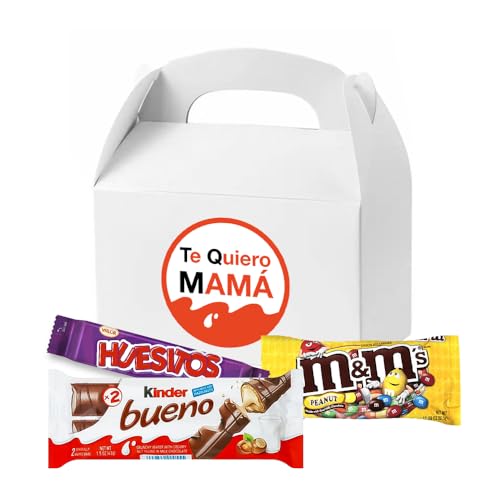 Caja con asa Te Quiero Mamá Chocolate Chocolatinas Regalo Día de la Madre Aniversario Cumpleaños