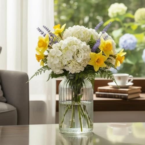 Best Decorative Vases: Glass vs Ceramic 12 Ash & Roh Glass Flower Vase (Big), Modern Decorative Vase for Hom...