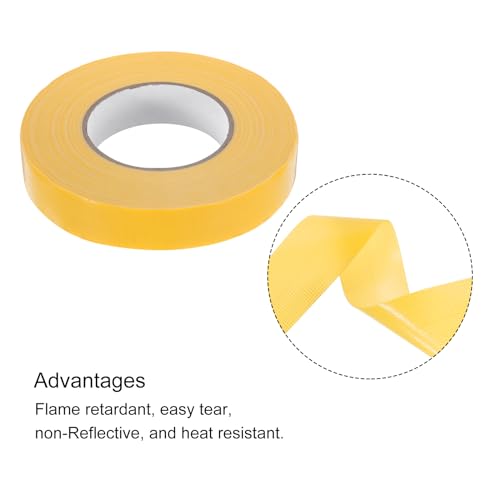 Image of MECCANIXITY Yellow Gaffers Tape, 60 Yards x 1 Inch No Residue, Non-Reflective Easy Tear Book Repair Tape Matte Stage Cloth Tape for Photography,Pack of 1