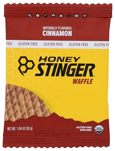 Image of Honey Stinger Organic Gluten Free Cinnamon Waffle, Energy Stroopwafel for Exercise, Endurance and Performance, Sports Nutrition for Home & Gym, Pre and Post Workout, 16.96 Ounces (Pack of 16)