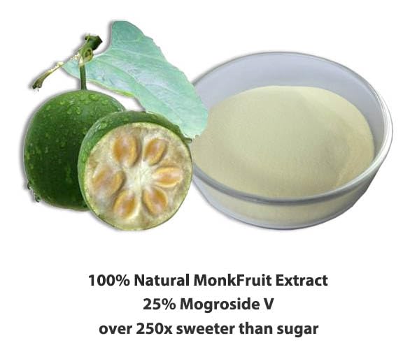 Miniatura 2 de PuroNutri All Natural Edulcorante Puro Extracto de Fruta de Monje Polvo 25% Mogroside V Cero calorías Reemplazo de azúcar