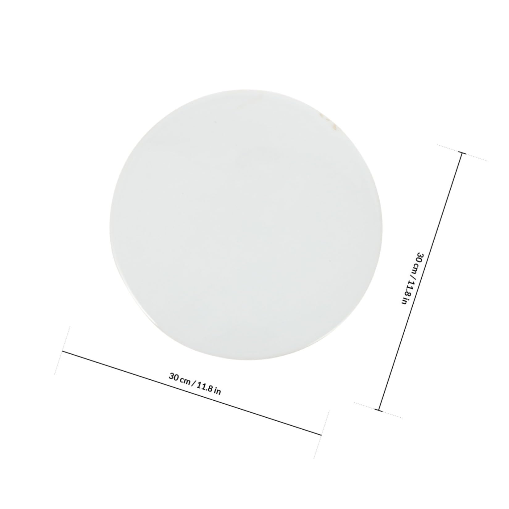 ORFOFE Placa de Cerámica white Redonda 30 Cm para Pintar DIY Tablero de Cerámica sin Esmaltar para Manualidades Artísticas Pintada a Mano
