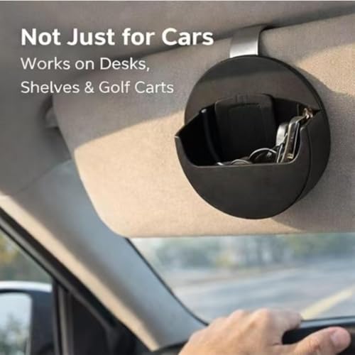 Image of 2PCS Black 3D Printed Universal Dip Can Holder for Car Visor & Belt,Lightweight Clip-On Pouch Organizer with Secure Storage-Durable Chew Can Holster Fits All Vehicles,Cars,Trucks,SUVs