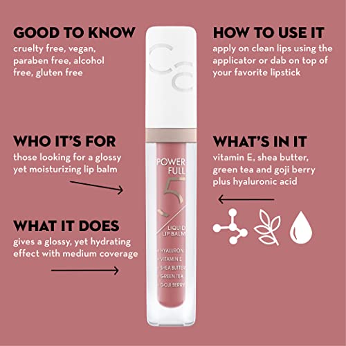 Catrice | Powerfull 5 Liquid Lip Balm | Plumps & Hydrates Lips | Made With Vitamin E, Shea Butter, Hyaluronic Acid, Green Tea & Goji Berry Extract | Lightweight Texture With Intense Hydration | Gluten Free & Paraben Free | Vegan & Cruelty Free (010 | Glossy Apricot) #TOP2