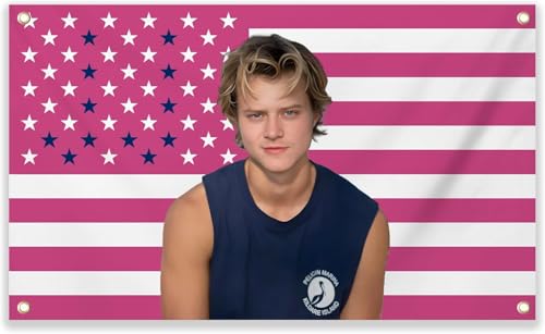 Art Tapestry JJ Maybank - Bandera rosa divertida para colgar en la pared, 3 x 5 pies para habitación, dormitorio, fiestas y regalos