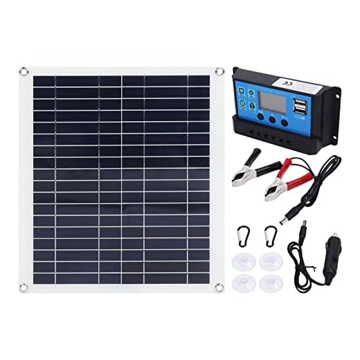 Sistema de Kit de Panel Solar, Cargador Solar Plegable Portátil de 20 W Fotovoltaico de 100 W con Controlador de 100 a para Autocaravana, Barco, Tienda de Campaña, Coche