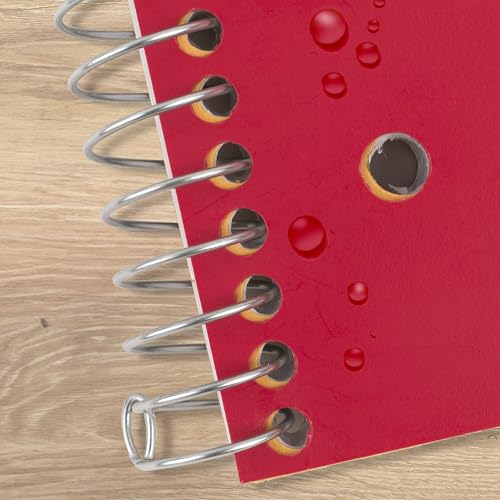 Image of Five Star Spiral Notebook + Study App, 5 Subject, College Ruled Paper, 8-1 /2 inch x 11 inch, 200 Sheets, Fights Ink Bleed, Water Resistant Cover, Fire Red (72077)