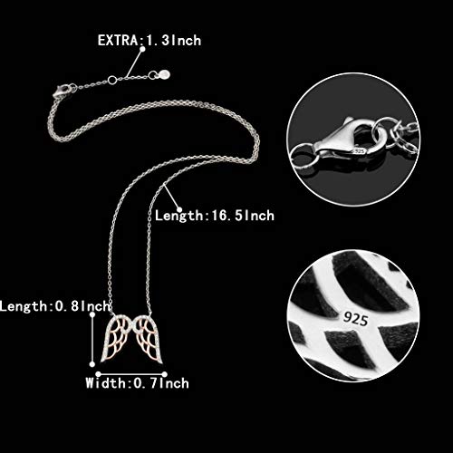 Clearine Collana Donna-Ali d'angelo con materiale