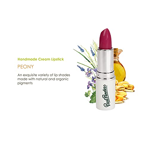 Image of Paul Penders Handmade Natural Cream Lipstick For A Natural Look Peony 4g, Vegan & Cruelty-Free