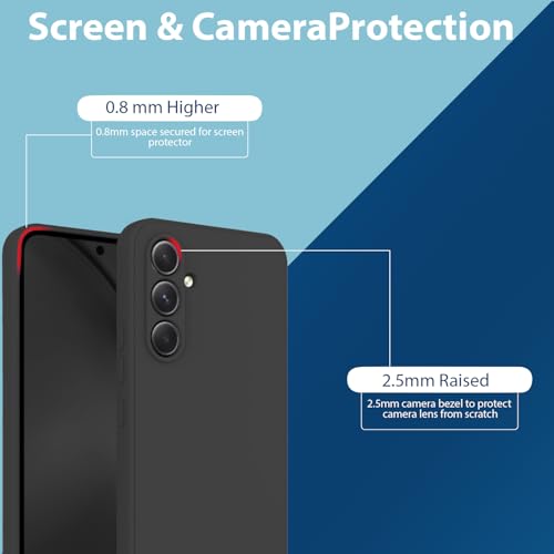 Image of LIRAMARK Liquid Silicone Soft Back Cover Case for Samsung Galaxy S26 5G| Soft Micro-Fibre Lining Inside | Camera Protection Bump (Black)