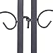 Relaxdays Beetzaun Metall, Beeteinfassung zum Stecken, 4 Vintage Zaunelemente mit Ornamenten HxB 34,5 x 56,5 cm, schwarz, 4er-Set, 7, Ornamente