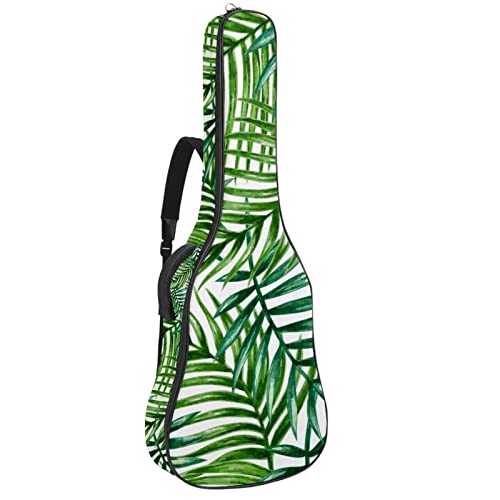 Housse de guitare acoustique imperméable à motif palmier tropical avec organiseur intégré 42,9 pouces