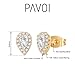 PAVOI 14K Gold Plated Sterling Silver Post Brilliant Round Faux Diamond Tear Earrings - Premium Cubic Zirconia in Yellow Gold