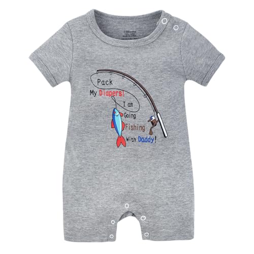 Cnins Pack My Diapers Im Going Fishing with Daddy - Cute Baby Essentials Outfits for Daddy & Baby Matching Activities