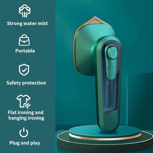 Image of Portable Steam Iron Mini Handheld Garment Steamer | Quick Heat Travel Iron for Clothes | Compact & Lightweight | Suitable for Home & Travel | Pack of 1