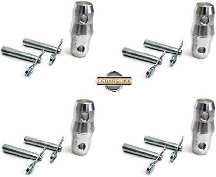 CedarslinkLOT 4 Double Ended Conical Coupler Square Truss Fits F31 F32 F33 F34 pin clips
