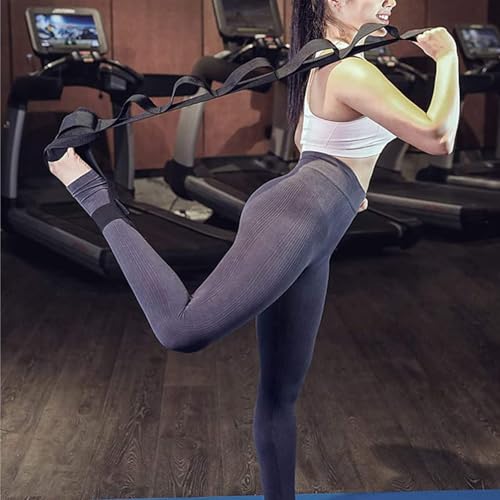 Yoga Stretching Strap,Ankle Ligament Stretcher Yoga Belt with Loops Ligament Stretch Band Fitness Leg Stretcher for Plantar Fasciitis,Foot Stretch Assist for Hamstring,Flexibility and Physical Therapy - Image 3