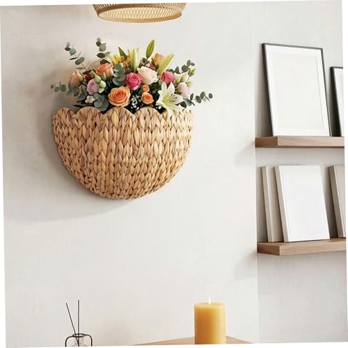 Panier mural décoratif en rotin tressé main de qualité supérieure grand format
