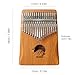 Risen Kalimba, Gradient Brown 17 Keys, Thumb Piano, Metal Keys with Scale Engraving, Capybara Design,Small Musical Instrument, Gifts For Beginner, Music Love (Mountain and Clouds Natural Wood)