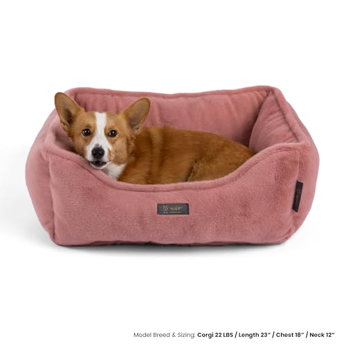 NANDOG-Cloud-Prive-Reversible-Bed-in-Rose-Pink-Ultra-Soft-Micro-Plush-Fabric-Modern-Design-Washable-for-Cats-SmallMedium-Dogs NANDOG Cloud Prive Reversible Bed in Rose Pink Ultra Soft Micro Plush Fabric Modern Design Washable for Cats SmallMedium Dogs