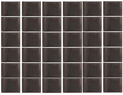36 Pcs Leather Wallet for Men Bulk -Thank You Gifts for Employees Appreciation-Christmas Gift for Coworkers Men Father's Day (Brown)