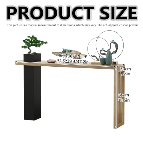 Mesa de entrada decorativa para pasillo en madera de estilo rustico 3