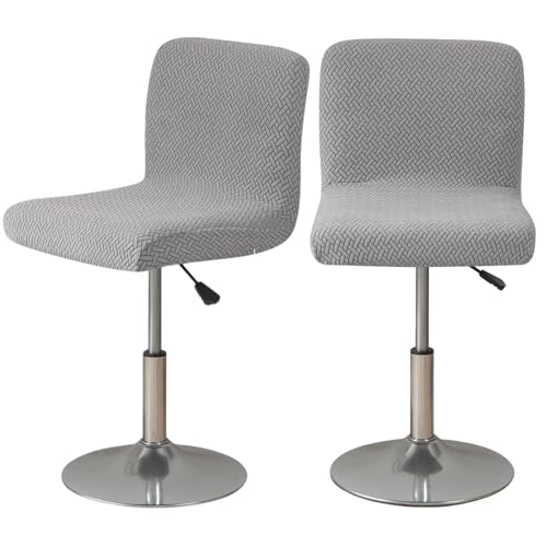 Image of Chair Covers Bar Stool Cover 2pc Bar Chair Cover Swivel Bar Stool Slipcover | Stretch Counter Height Bar Stool Cover High Back Chair Cover Counter Stool Bar Chair Covers for Kitchen Pub Dining Room,48