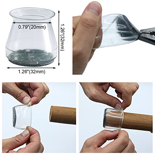 image for BUMACO 40Pcs Chair Leg Floor Protectors Chair Leg Protectors for Hardw
