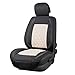 Produktbild Amazon Basics  Luxuriöser Sitzbezug, seitenlos, universale Passform, aus Kunstleder, schwarz und beige