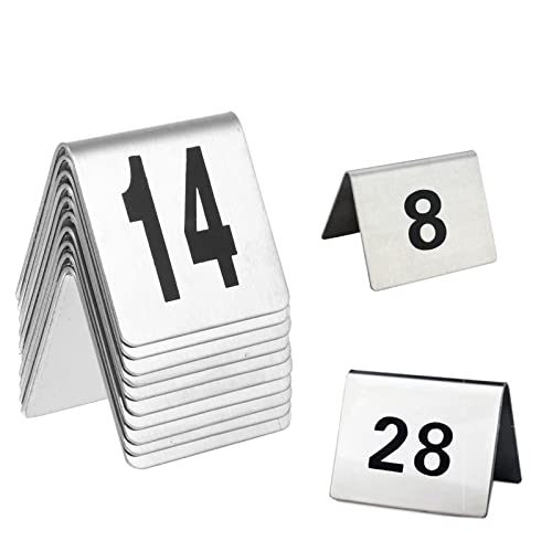 Marque-places et cartes de numéros de table 1 à 50 recto verso faciles à nettoyer
