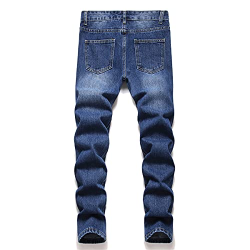 LAPLBEKE - Jeans strappati da ragazzo, vestibilità...