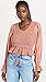 Free People Women's Megan Crochet Top, Coral Sand, Pink, XS