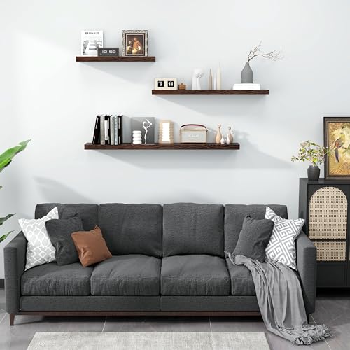 Floatingshelvesforwall36incheslongrusticwoodfloatingshelvessetof2longwoodenshelvesforfireplacelivingroombedroomdarkwalnut Urban Country Home Decor Floating shelves for wall 36 inches long rustic wood floating shelves set of 2 long wooden shelves for fireplace living room bedroom dark walnut urban country home decor