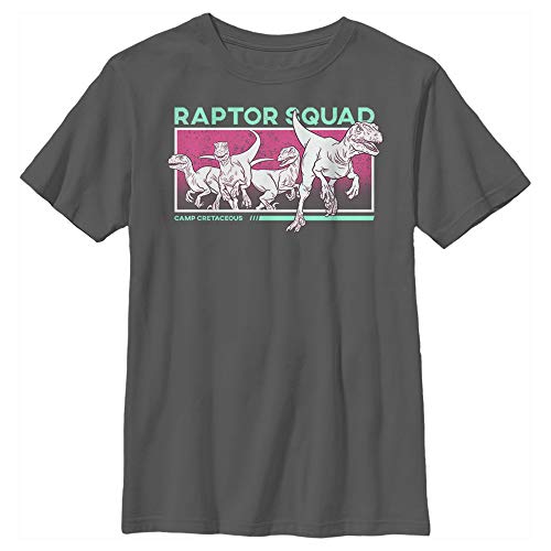 Jurassic World Camp Cretaceous Squad Panel Boy's Solid Crew Tee