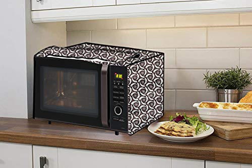 Image of Stylista Microwave Oven Cover for Panasonic 27 L Convection NN-CD684BFDG Packed Pattern Grey