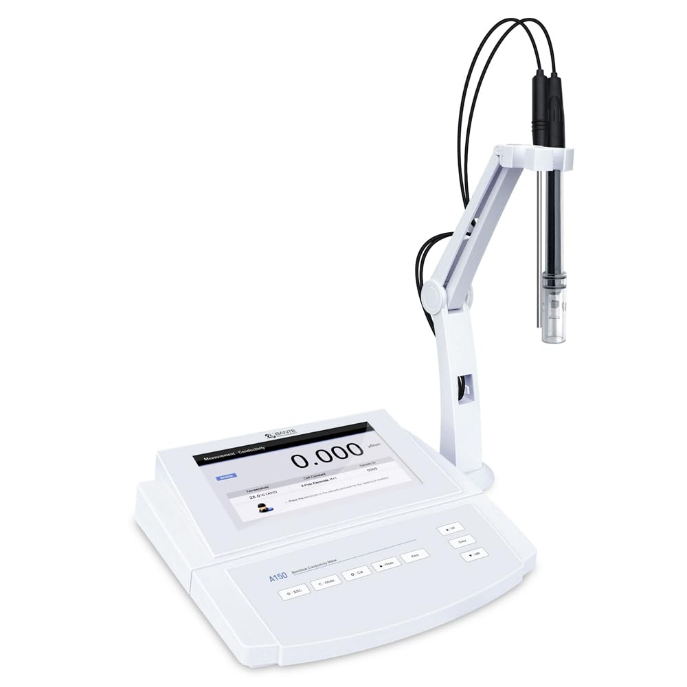 Bante A150 Laboratory Conductivity Meter | Benchtop Conductivity/TDS/Salinity Meter | Accuracy ±0.5% F.S. | 7 inches TFT LCD | 1000 Sets of Data