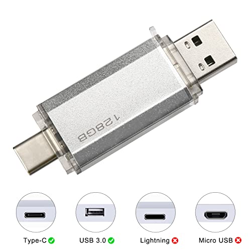 USB-Minne 128 GB 2-i-1 OTG Dual Flash Drive för PC och Mobil