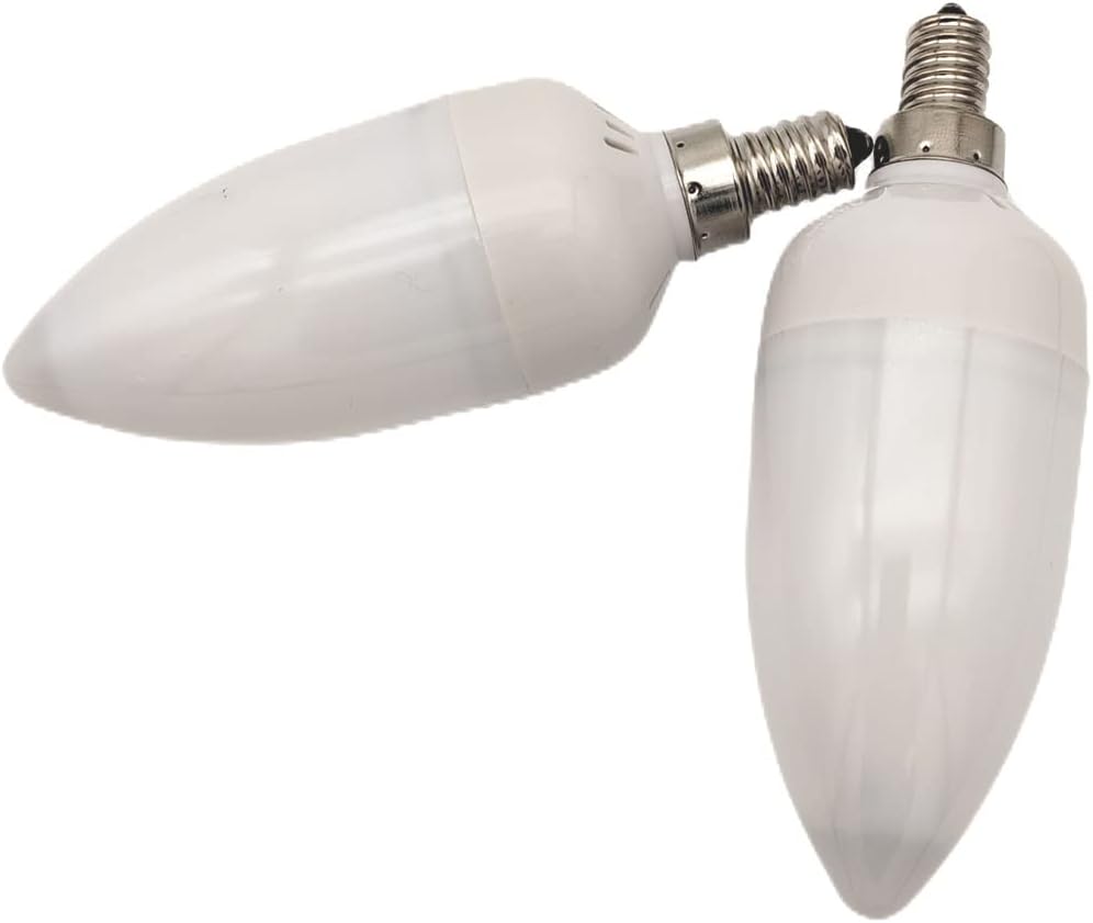 LED Flame Bulb E12 Candelabra BASE 3 Watt Warm White LED Chandelier Bulbs Flameless Flickering Light For Events Festival Hotel Christmas Holiday Decoration 2 Modes (2 Pack E12)