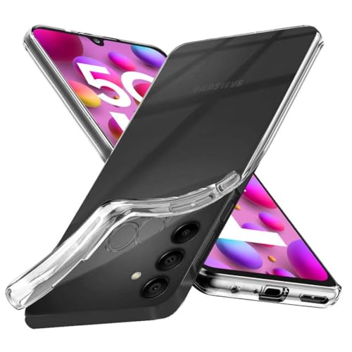 Image of Fashionury Crystal Clear Case for Samsung Galaxy M15 5G / Samsung Galaxy F15 5G | Yellowing Resistance | Transparent TPU Silicone | Raised Camera Lips | Slim Transparent Cover