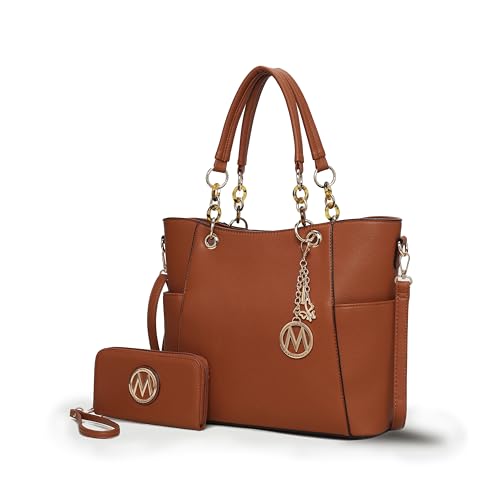 MKF Collection Tote Bag for Women With Wallet Purse, Vegan Leather Top-Handle Removable Shoulder Strap Handbag By Mia K