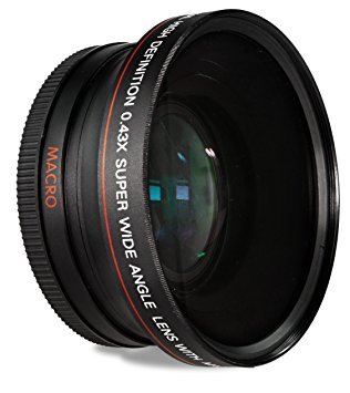 58MM 0.43x Wide Angle Conversion Lens with Macro Close-Up Attachment for Canon Digital SLR Cameras