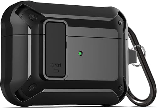 Image of Meyaar for AirPods Pro 3 Case, Clear Magnetic Automatic Lock Cases with Phone Stand with Keychain Case for Airpod Pro 3 for Men & Women (Lock Black)