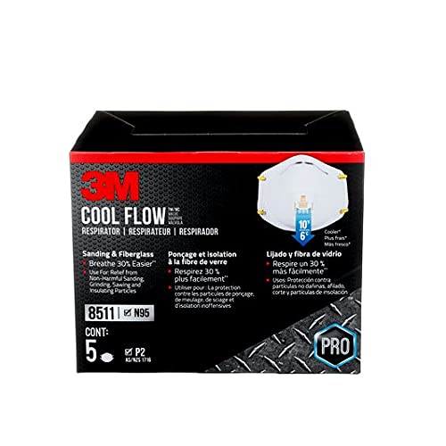 3M 8511 Paint Sanding Valved Cool-Flow Respirator