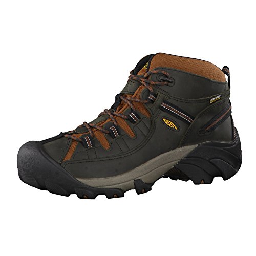 KEEN Men's Targhee 2 Mid Height Waterproof Hiking Boots, Raven/Tortoise Shell, 10.5