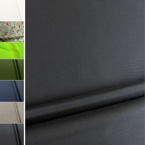 Fabrics-City schwarz wasserdicht CORDURA 300D Stoff Zeltstoff 50x160cm Polyester Nylon Outdoor Rucksack zum Nähen Trekking Camping Outdoorstoff Nylonstoff wetterfester (Schwarz, 50x160cm)