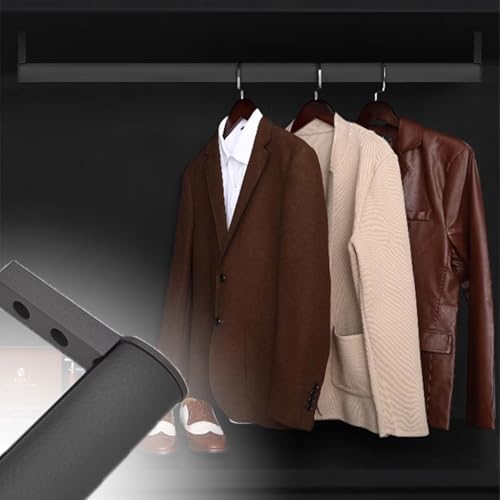Set de almacenamiento de ropa duradera de aluminio con colgilla ovalada de 60 cm de dormitorio 2