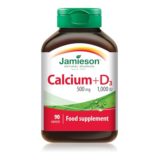 Calcium 500 mg + Vitamin D3 1000 IU 90 Caplets