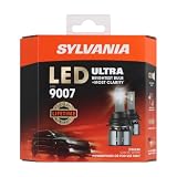 SYLVANIA - 9007 LED Ultra - Fog Lights For Cars and Trucks - Headlight Bulbs for Off Road Powersports - 6000k Cool White LED Light - Maximum Lifespan - No Polarity - DIY Upgrade