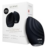 GESKE SmartAppGuided™ Sonic Facial Brush 5 in 1 | Vibrating Electric Facial Cleansing Brush | Soft Silicone Brush | Professional Facial Cleanser | Skin Cleanser & Exfoliator | Face Massager