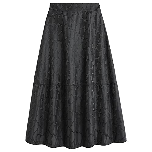Jupe en dentelle plissée noire idéale pour vos soirées de mi-saison